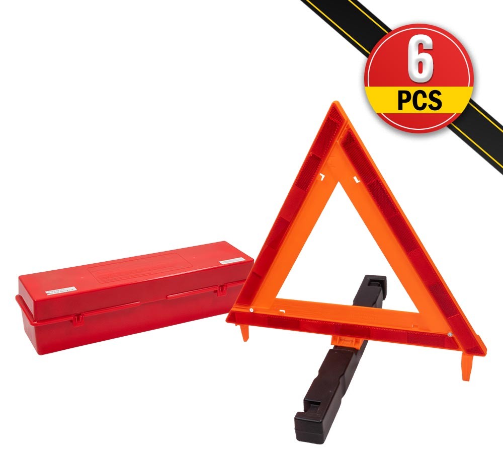 (2 Pack) Warning Triangle Reflector Kit, 3-Piece Set – DOT Compliant
