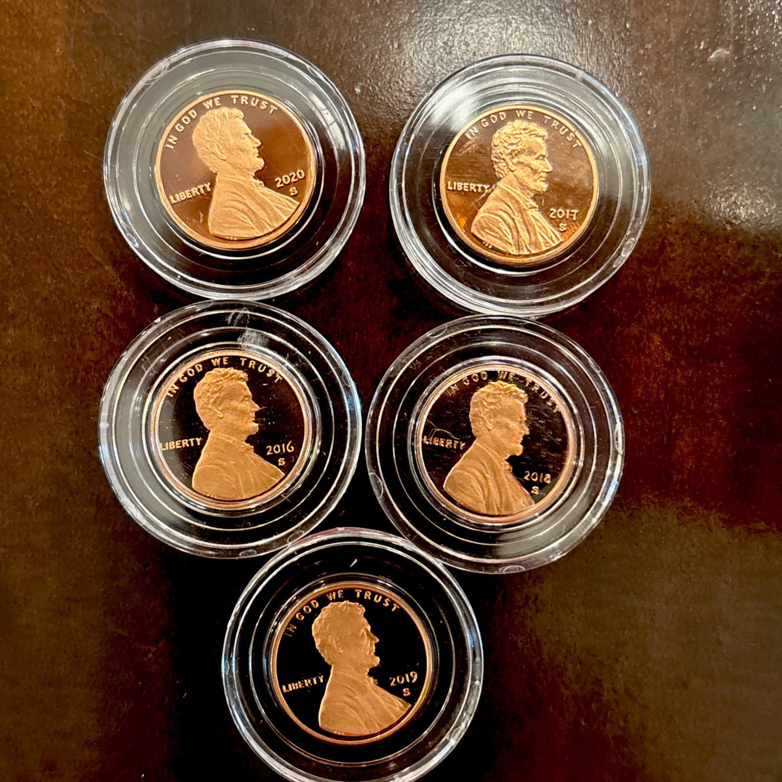 Lincoln Shield 1 Cent Coins Proof 5 Each Uncirculated