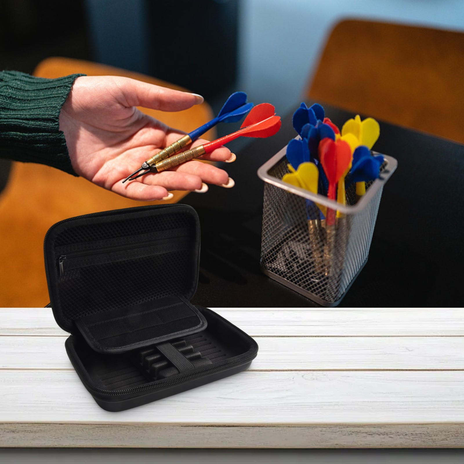 Functional EVA Darts Case with Mesh Pockets Keep Your Gear Organized Easily