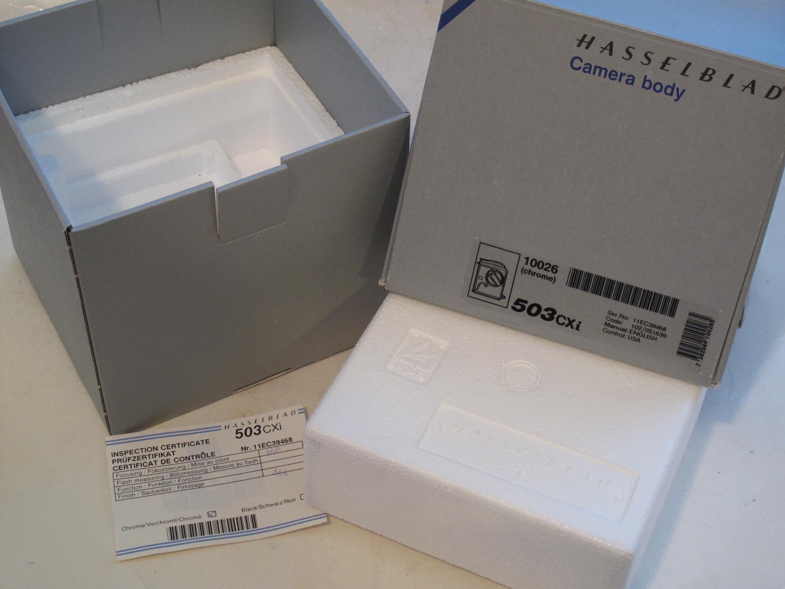 Hasselblad 503CXi camera body box ONLY , US SELLER "LQQK"