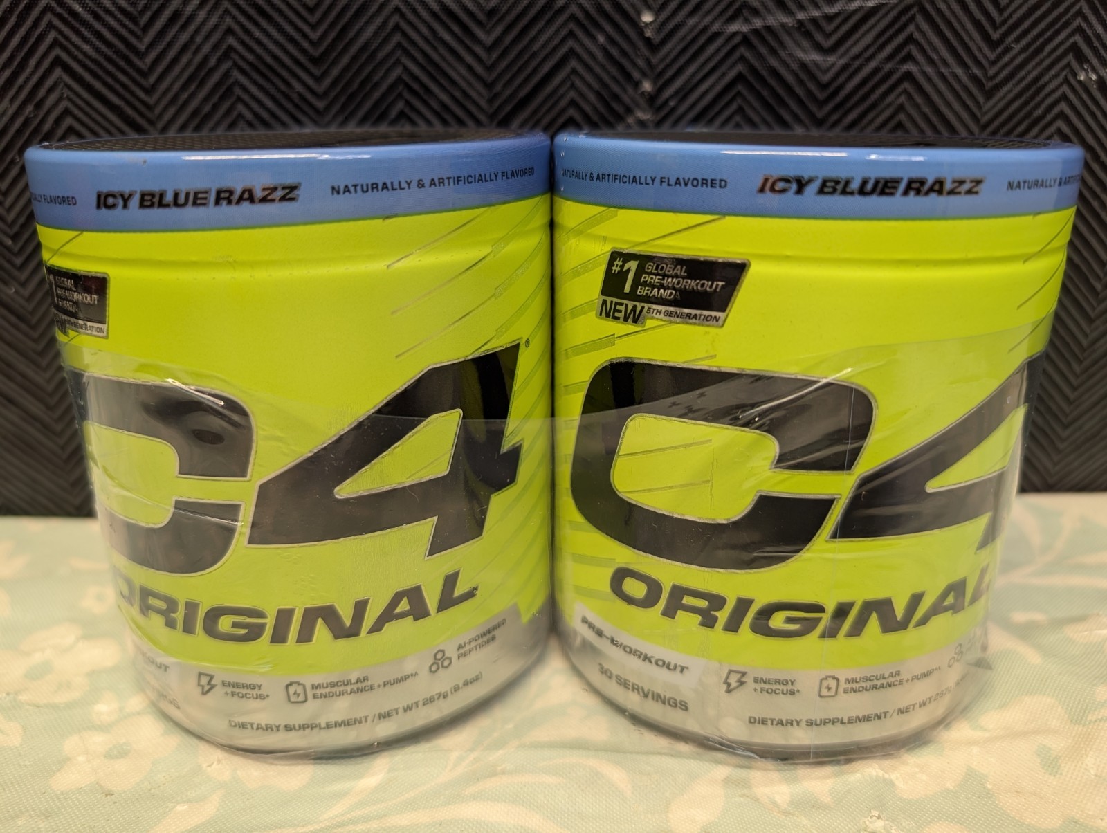 NEW 2X C4 Original Icy Blue Razz Pre Workout 30 Servings 9.4 Oz Each S3-4