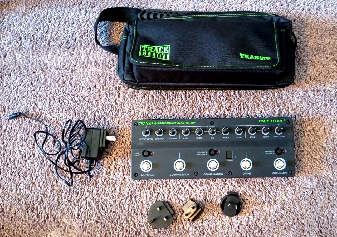 Trace Elliot Transit B Bass Preamp Pedal with Carrying Bag