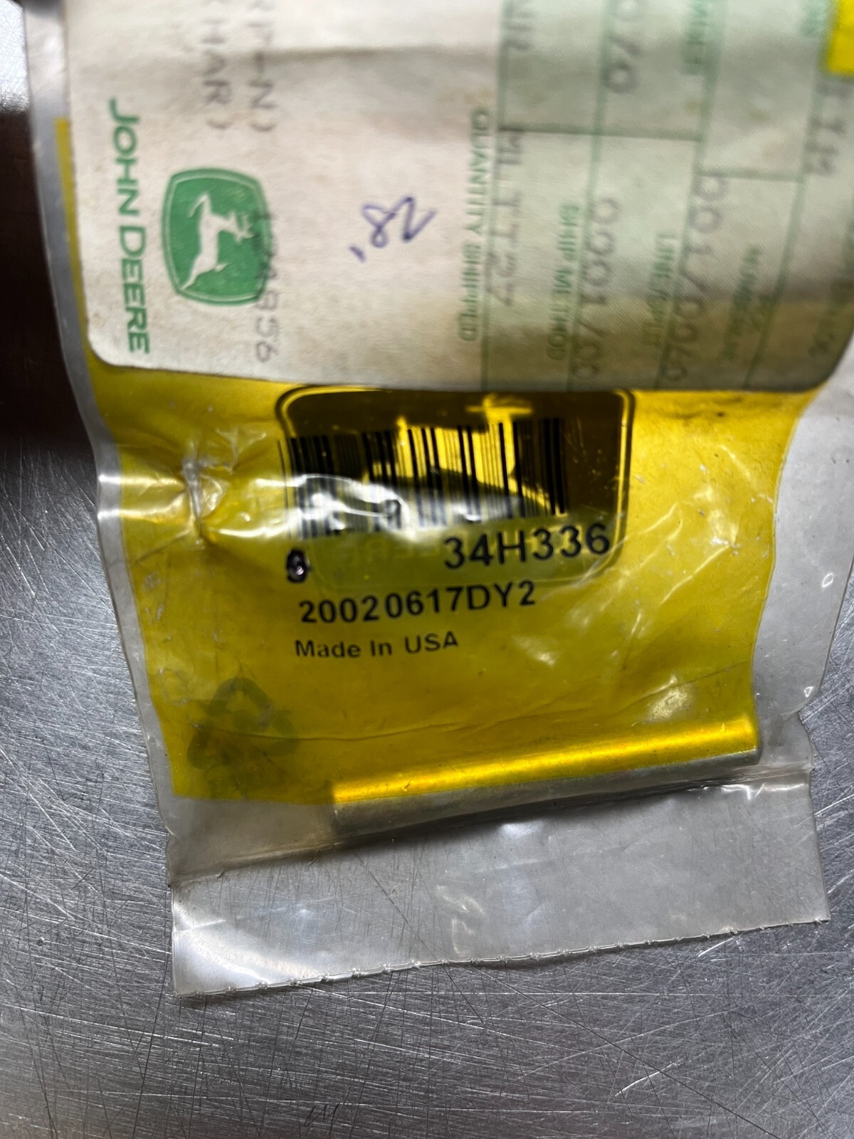 34H336   Genuine OEM   John Deere   PIN