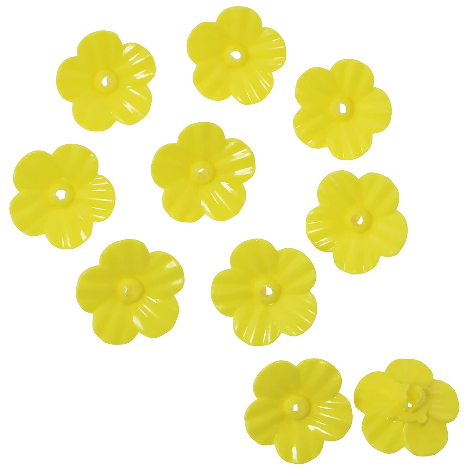 E-outstanding 10 Pcs Hummingbird Feeders Flowers, Feeding Ports Bird Yellow