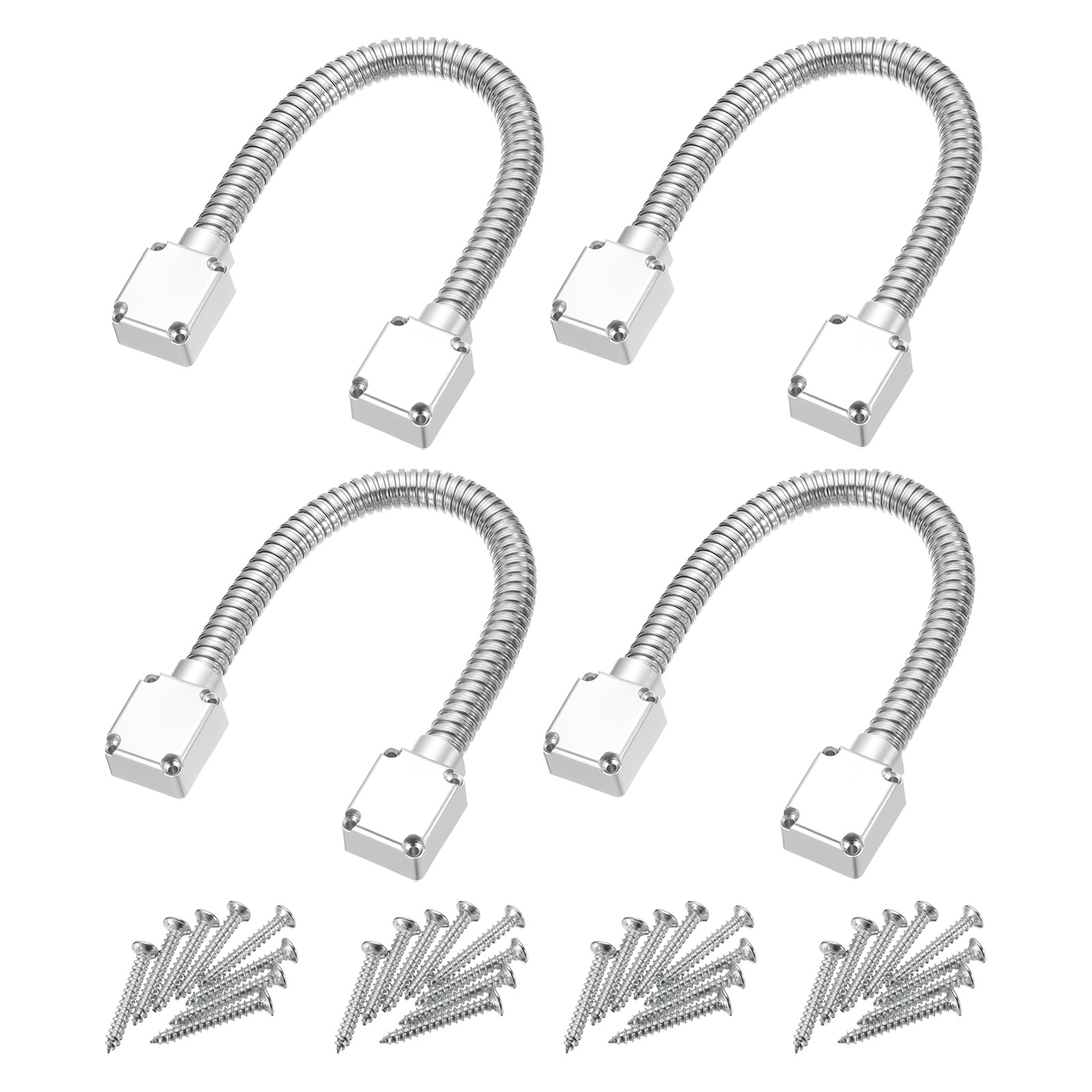 4 Pcs Flexible Door Wire Protection Sleeving Conduit with Ends 400mm x 14mm