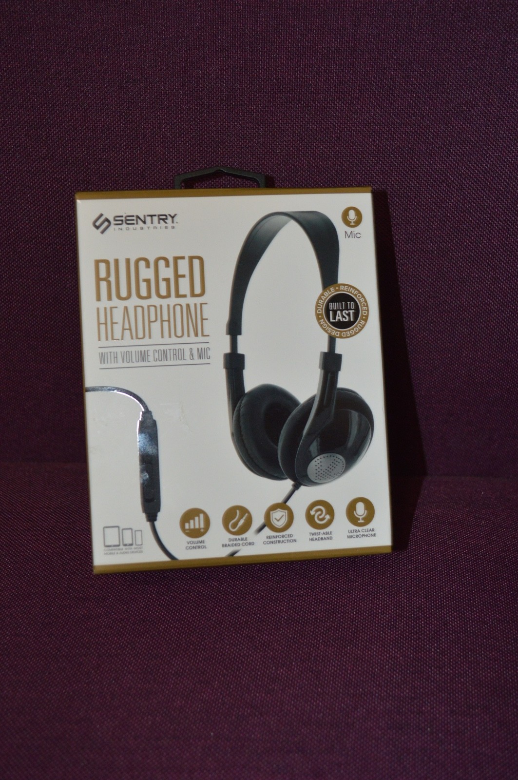 New Factory Sealed Sentry Volume Control Stereo Headphone A3