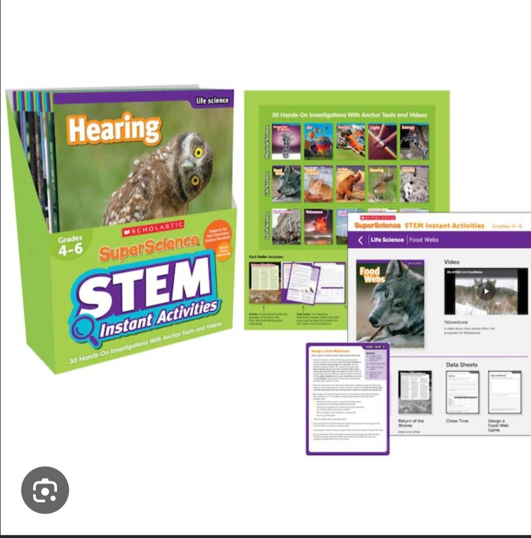 Scholastic SuperScience STEM Activities Grades 4-6. 15 Activities. Never Used.