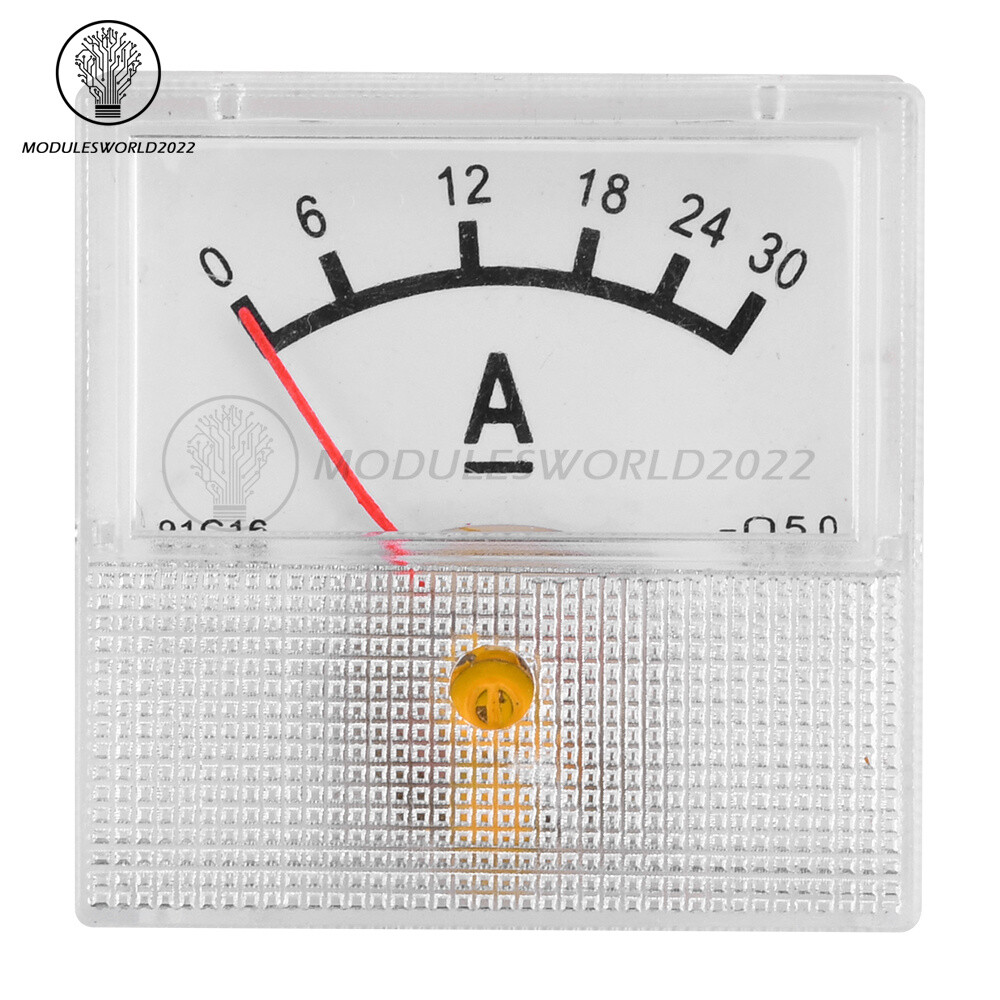 91C16 Pointer Type DC Ammeter Current Measuring Instrument 10A 20A 30A 50A