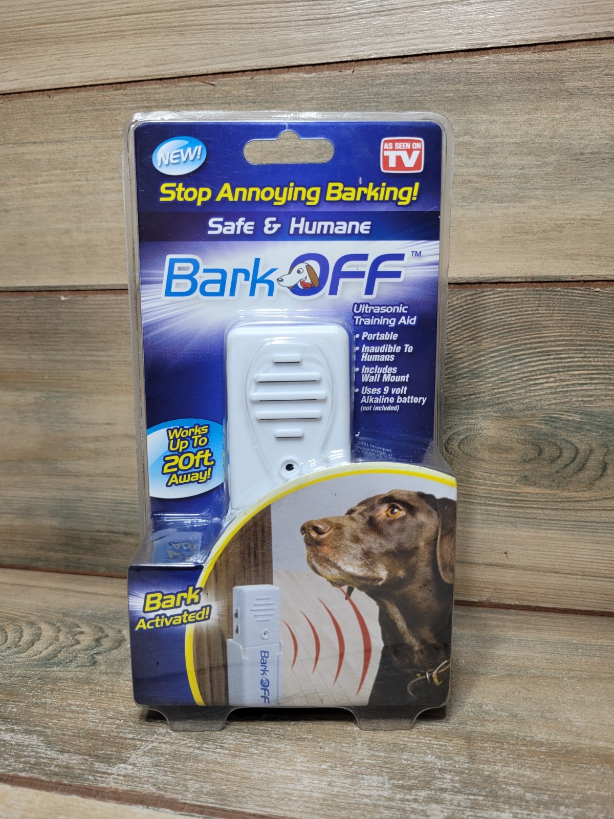 Bark Off Stops Barking Works Up To 20' Safe & Humane New Sonic Trainer Sealed