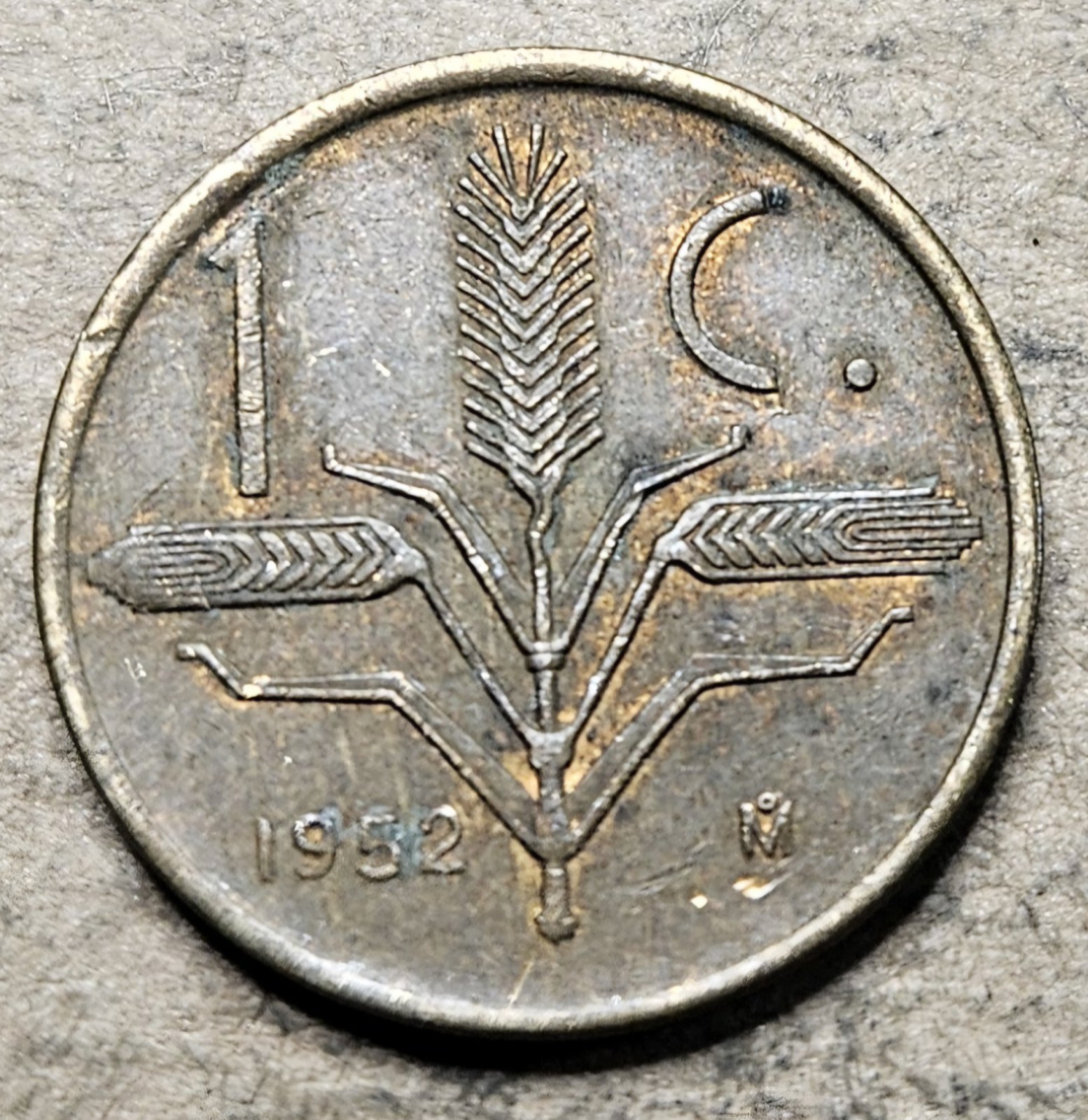 1952 Mexico 1 Un One Centavo - Mexican Coin - Brass - World Coin