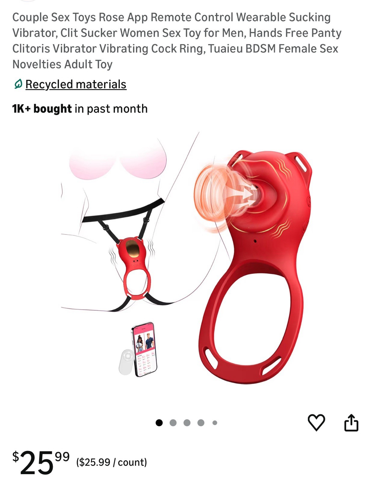 Rose App Remote Controlled Vibrator