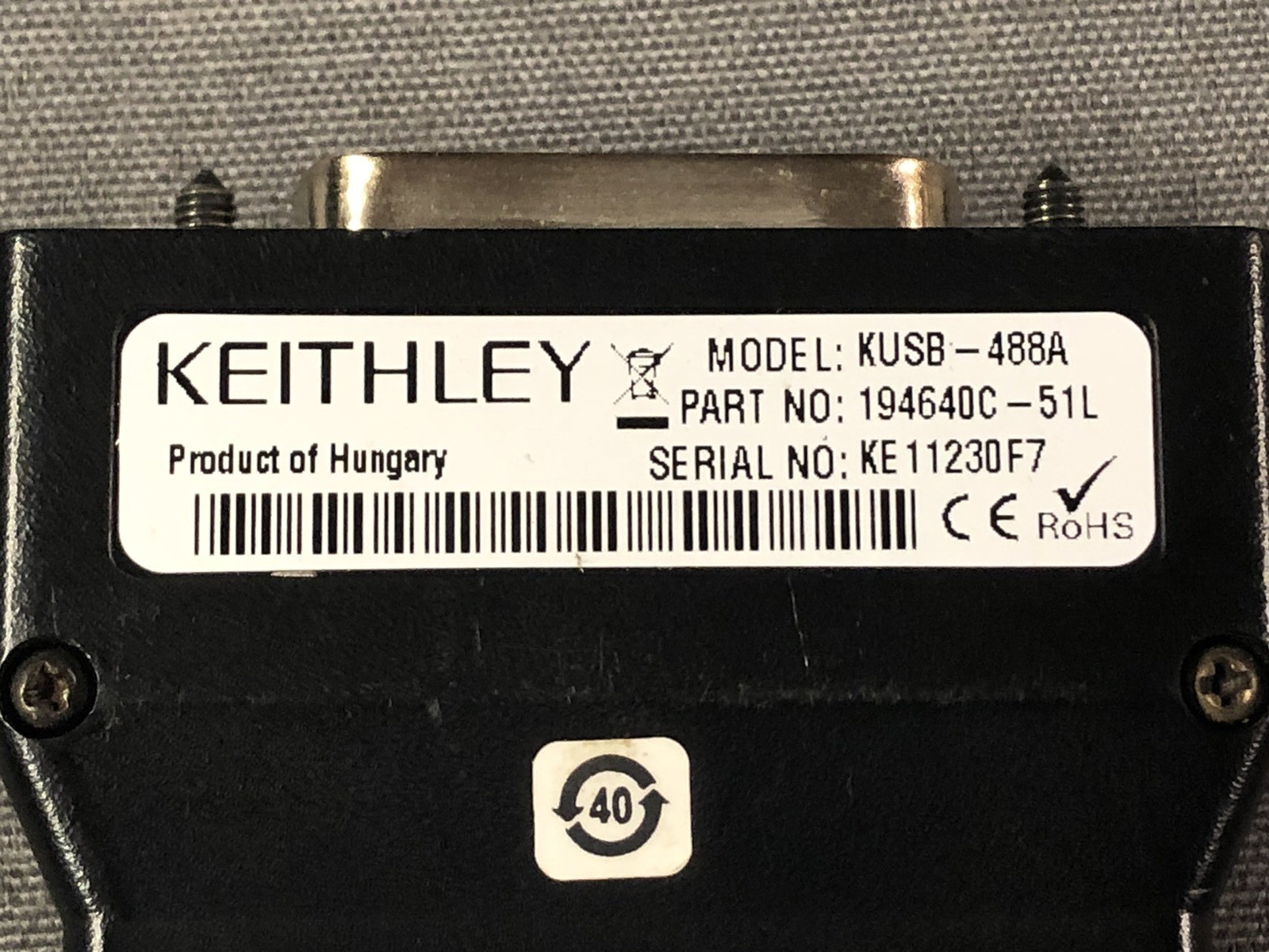 Keithley KUSB-488A (194640C-51L) USB to GPIB Interface Adapter - 2m Cable