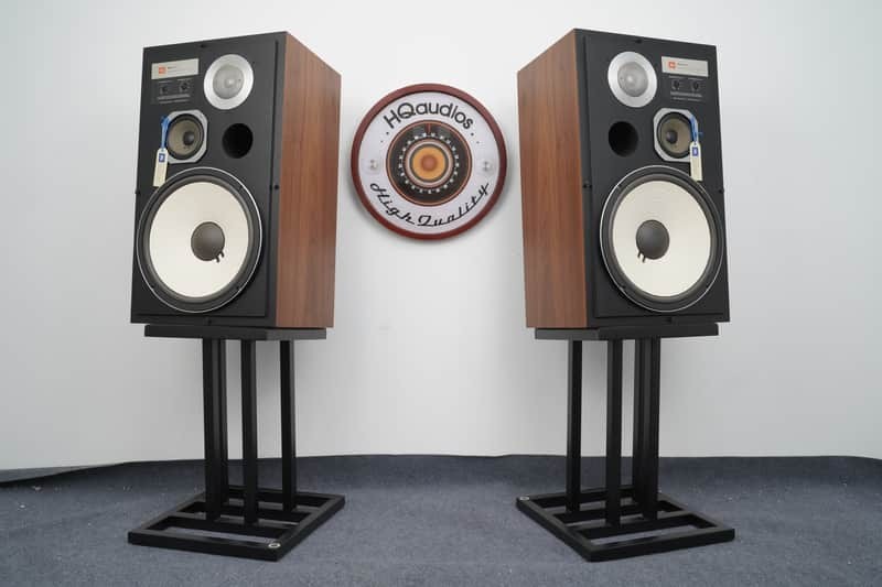 Custom JBL Speaker Stands for L100 Speakers – Black Steel–10-Year Warranty