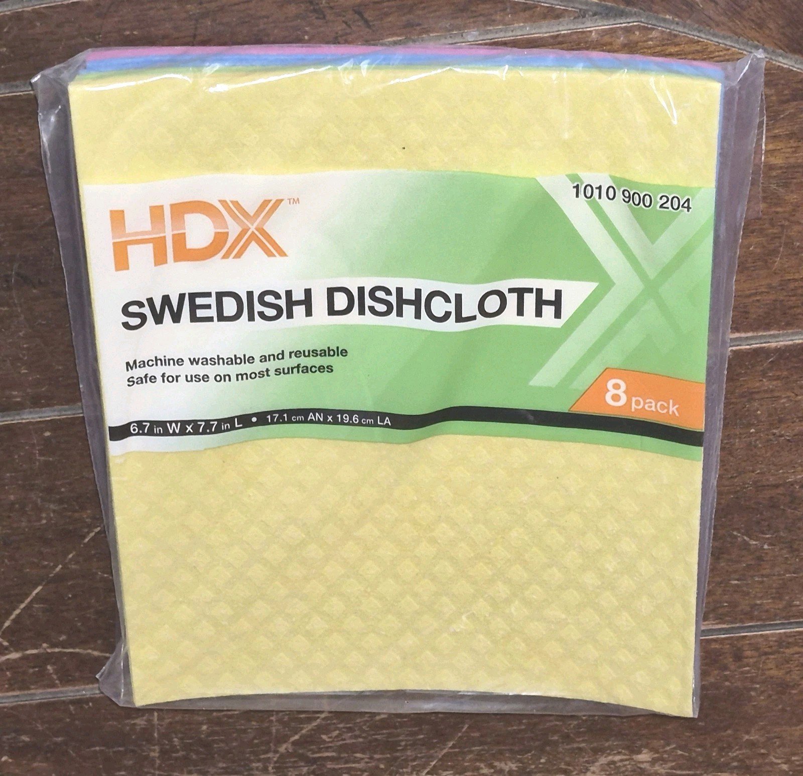 HDX 8pk Reusable Swedish Dishcloth (Each 6.7" W x 7.7" L) #1010 900 204
