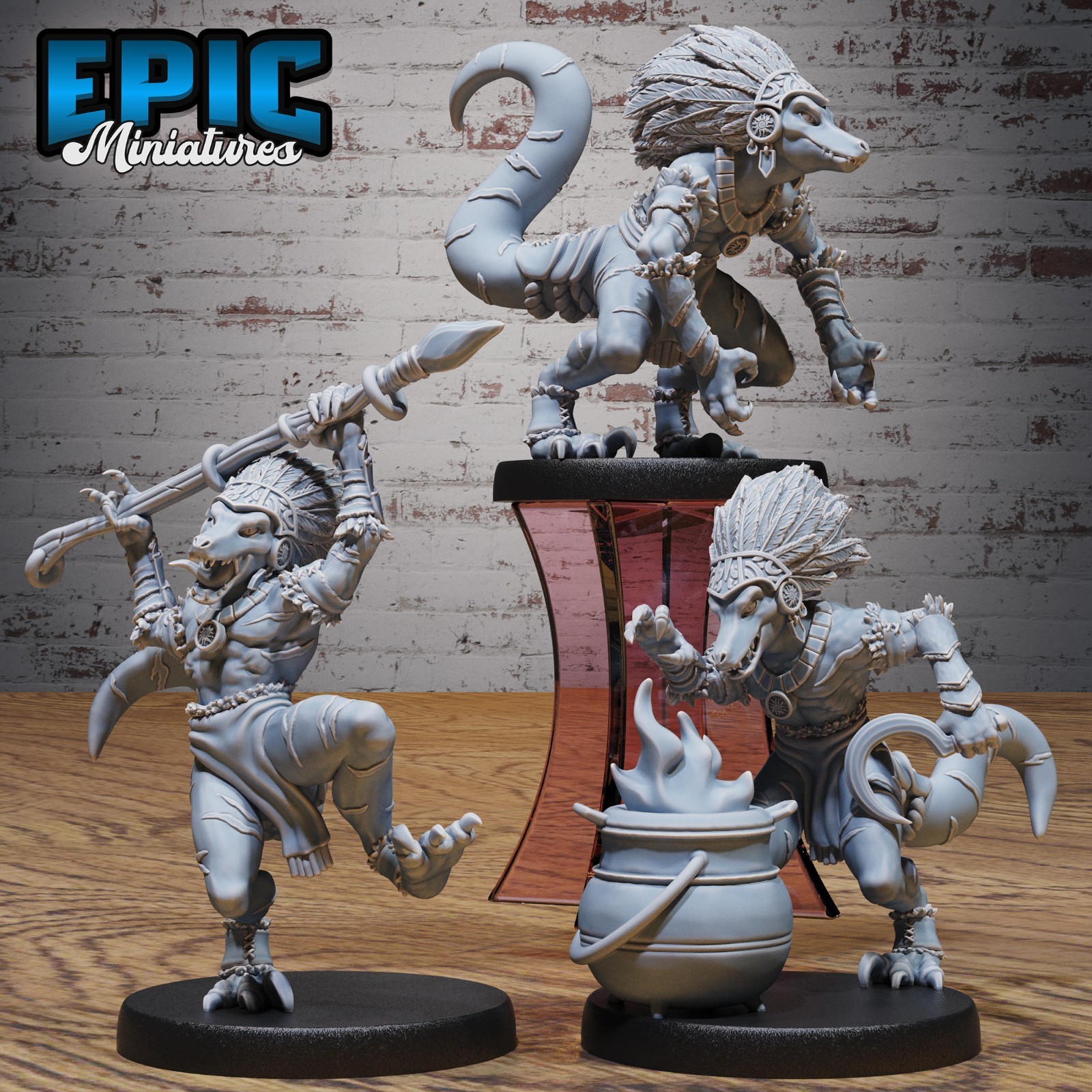 Epic Miniatures 28mm -  Tribe Kobold Shaman Dungeons and Dragons DnD Miniature