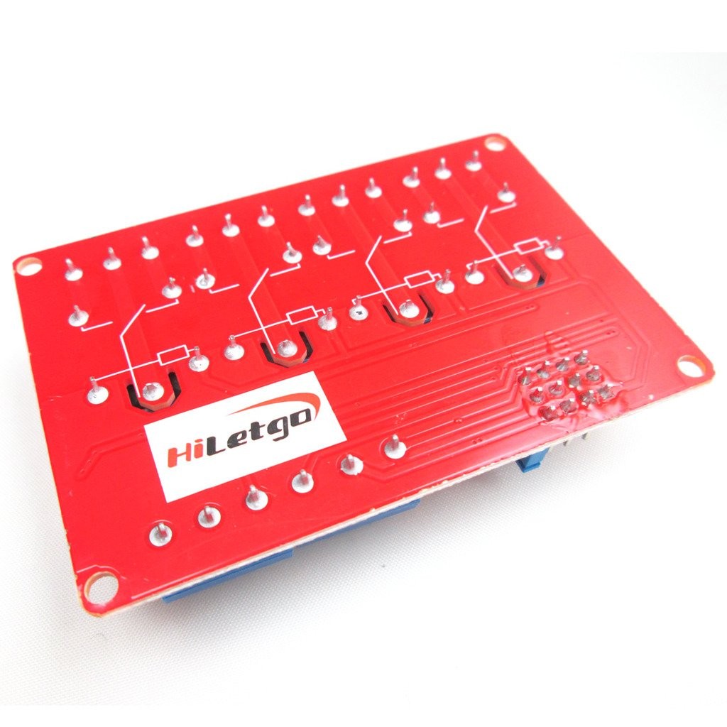 12V 4 Channel Relay Module with OPTO-Isolated Support High and Low Level Trigger