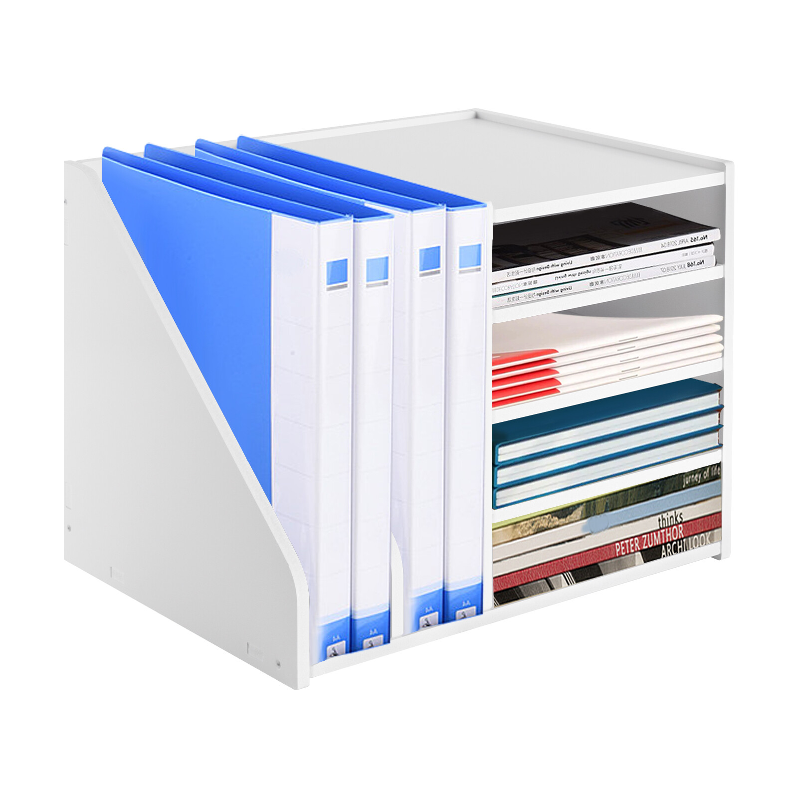 6-Tier PVC File Holder Organizer with Ample Storage Space, 15.35" x 12.16"