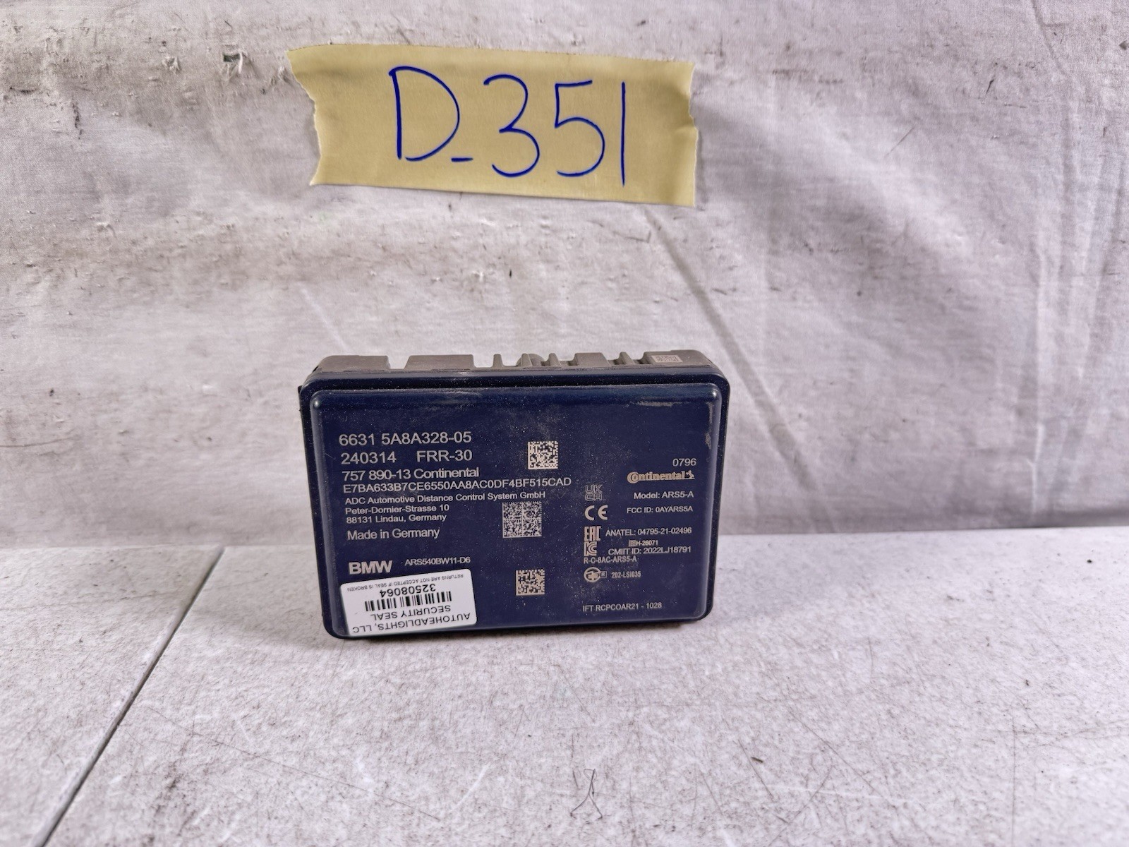 OEM BMW 2022 2023 2024 2025 DISTANCE SENSOR WITH MOUNT 66315A8A32805