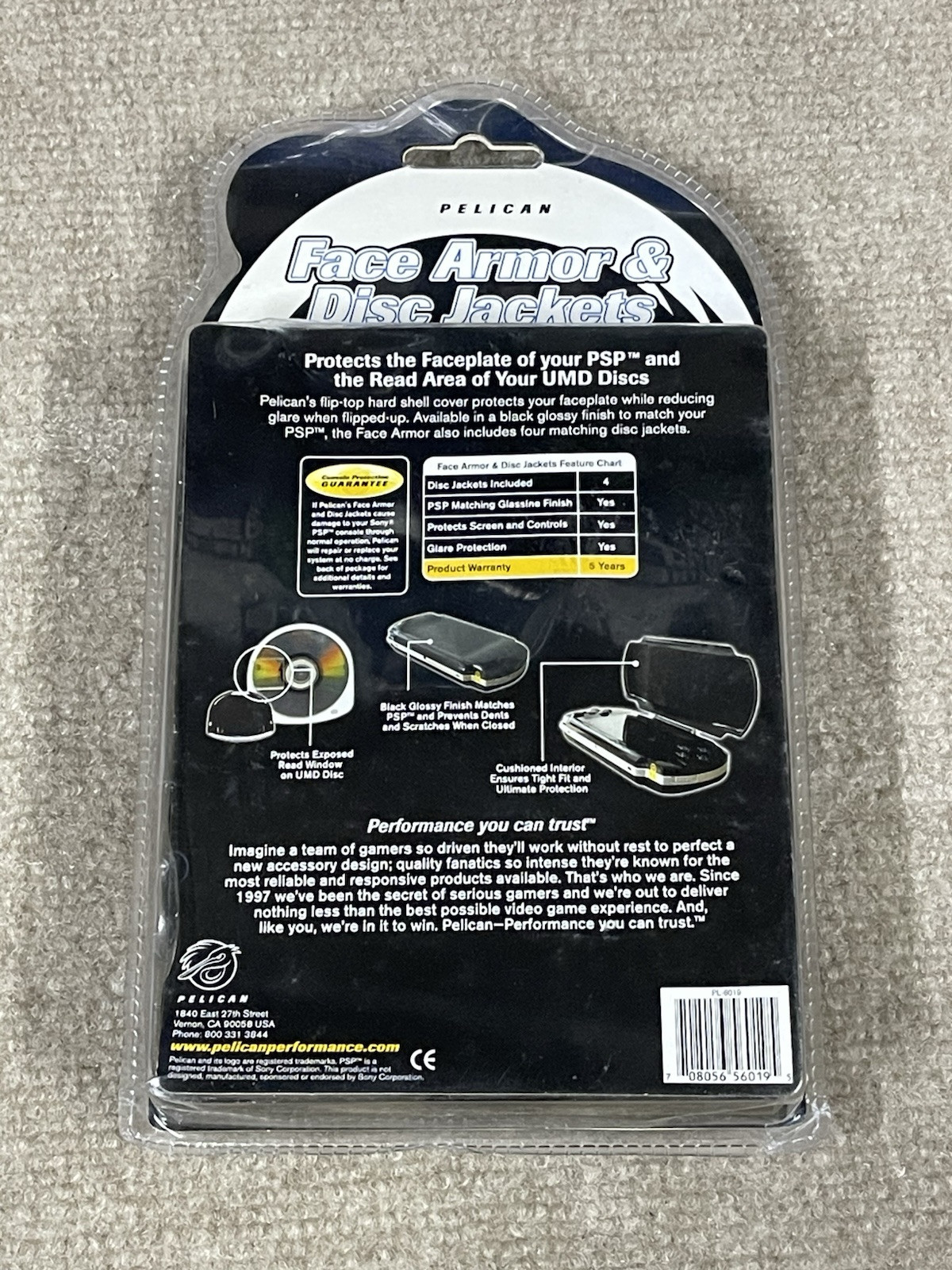Pelican Face Armor Cover & Disc Jackets for Sony PSP