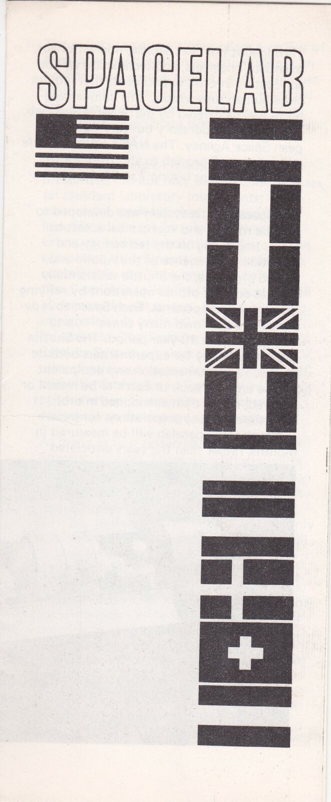 1982 NASA Spacelab Informational Brochure