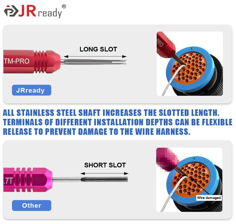 Jrready ST5291 Deutsch Pin Removal Tool for Deutsch Size 12 16 20 Solid Contacts