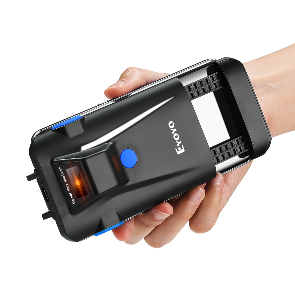 Eyoyo Wireless 2D QR Code Barcode Scanner Phone Back Clip Scanner for PC Phone