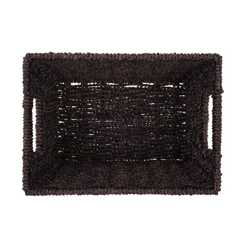 Handwoven Seagrass Decorative Basket Storage Organizer Rectangular Gift Box New