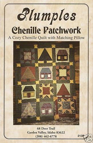 CHENILLE QUILT WITH PILLOW PATTERN ~ PLUMPLES New!