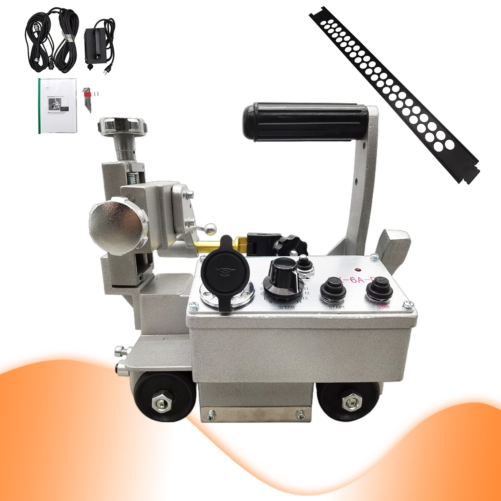 110V HK-6A-D Flat Track Automatic Welding Fillet Welding Trolley 5.9"-31.5"/min