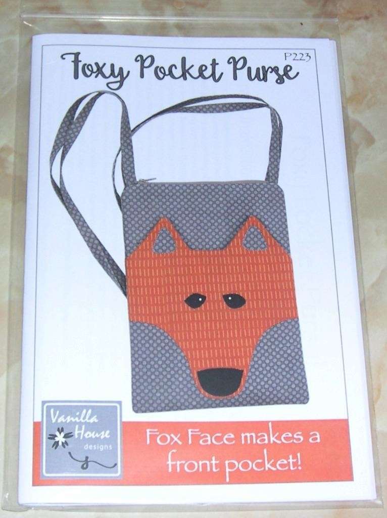 Foxy Pocket Purse Pattern (Vanilla House Designs) 7" x 10"