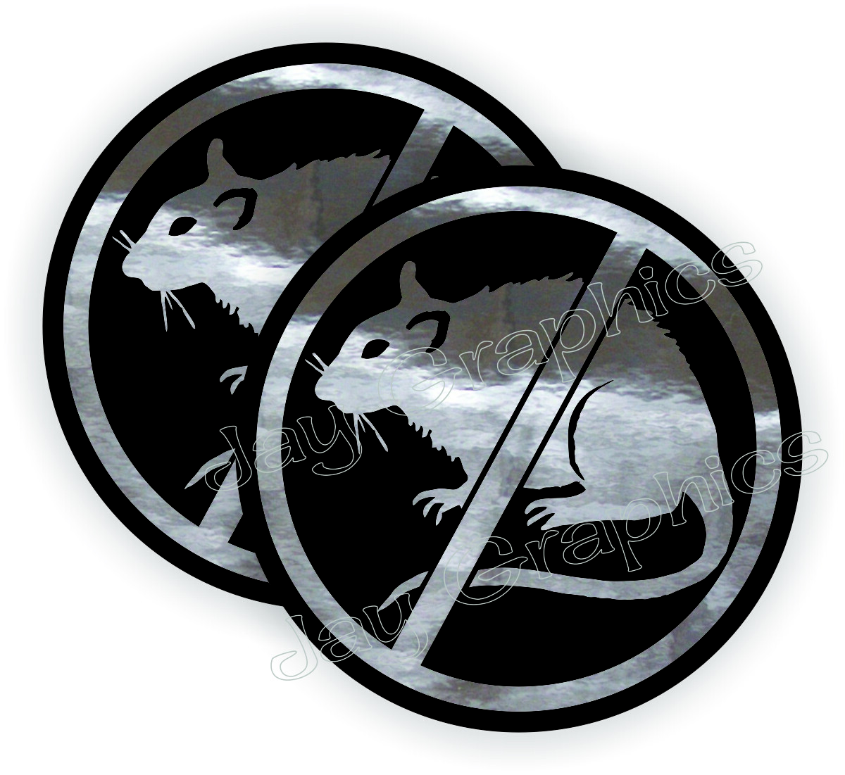 CHROME NO RATS Hard Hat Stickers | Funny Narc Decals Motorcycle Helmet USA