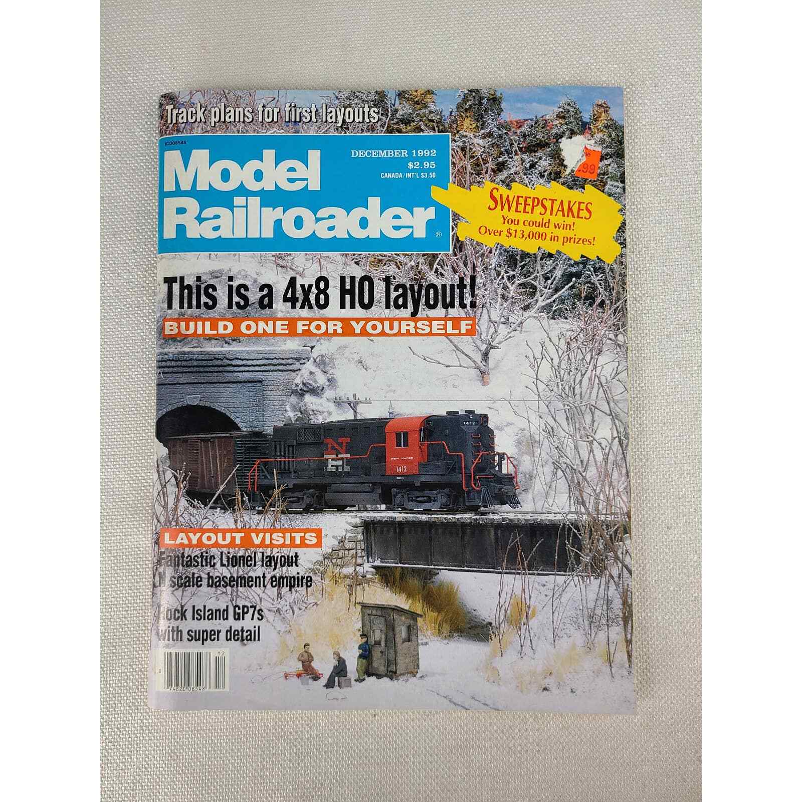 Model Railroader Magazine Volume 59 Number 12 December 1992 (6X) (OH)