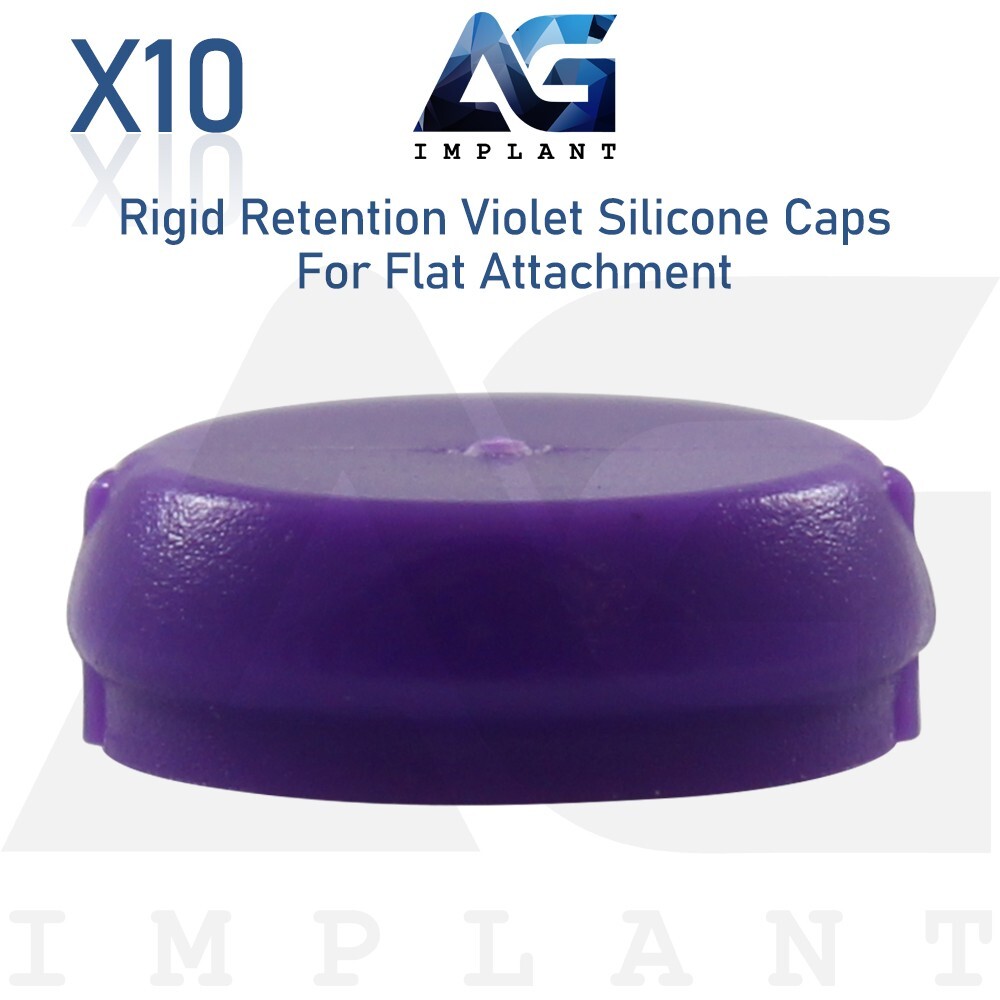 x10 Rigid Silicone Caps For Flat Attachment Prosthetic System Dental Overdenture