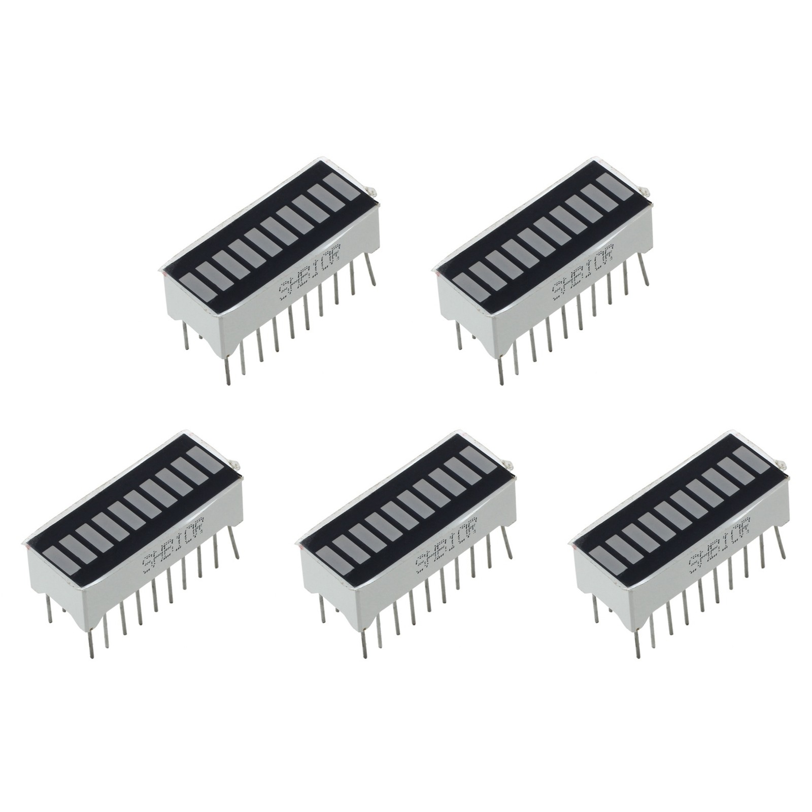 5X 10 Segment Red LED Bar - Graph Display L2S52430