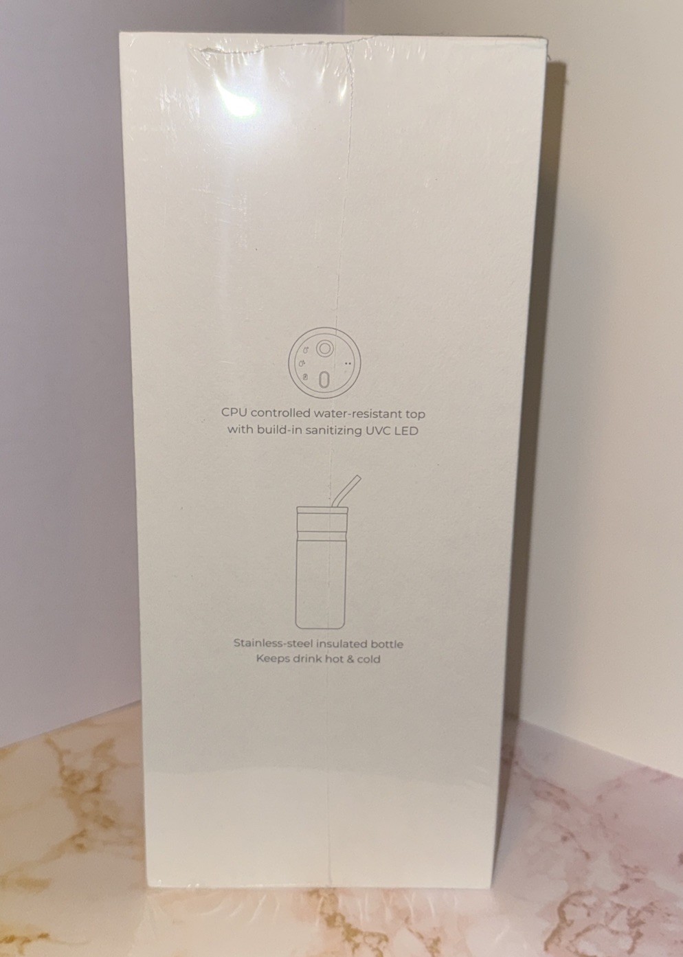 Uvio Self-Purifying Water Bottle - Polar Blue
