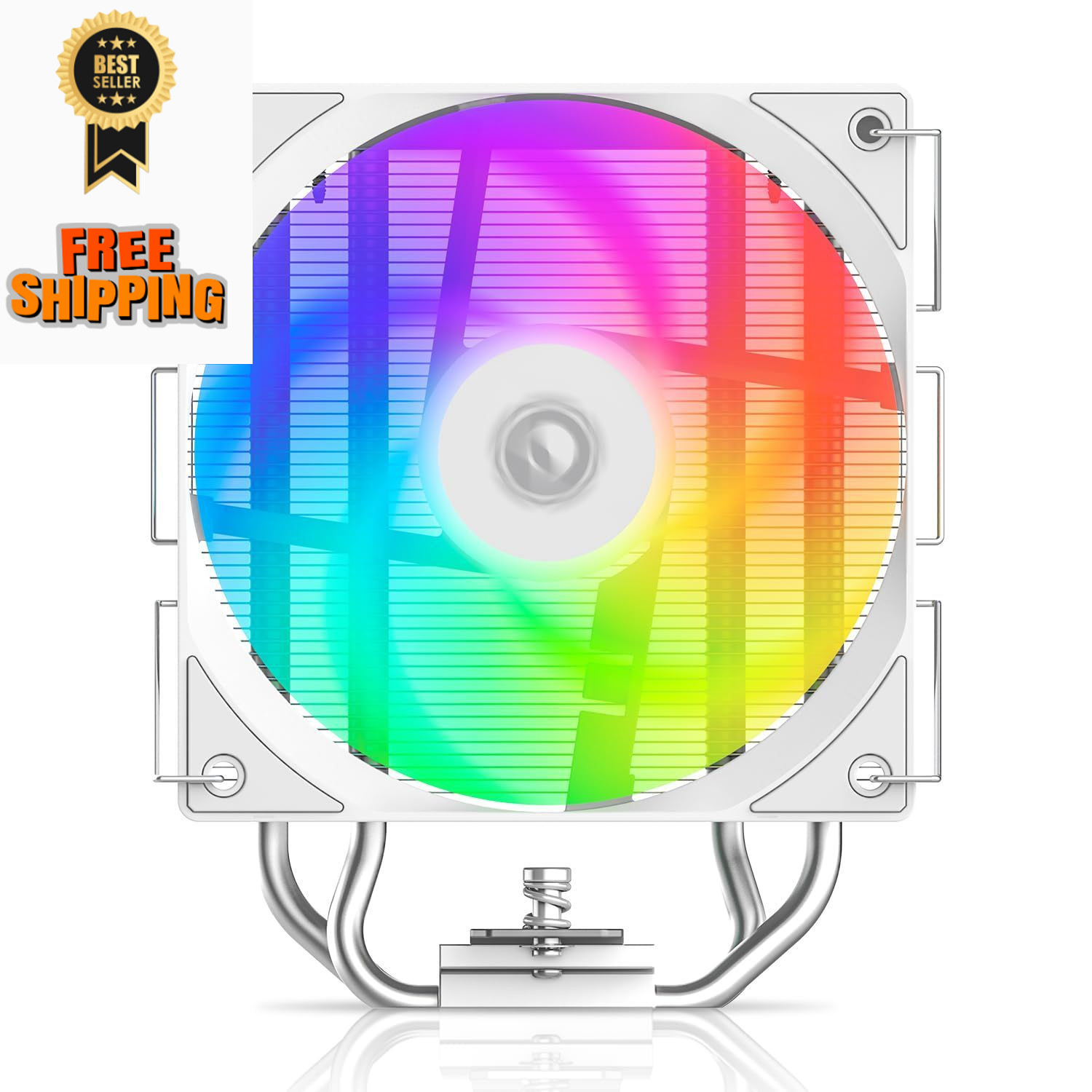 ID-COOLING SE-214-XT V2 ARGB White CPU Air Cooler, 4 WHITE