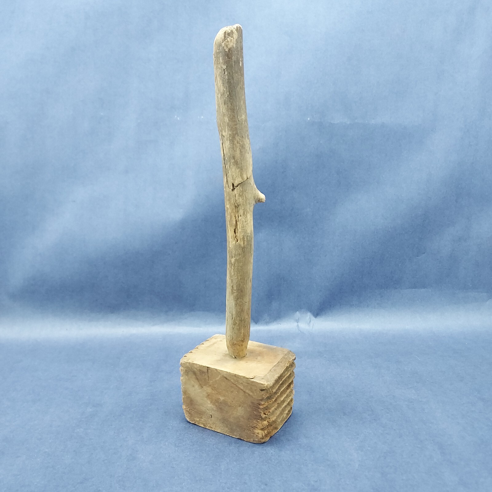 Early Vintage Primitive Wooden Mallet Tenderizer