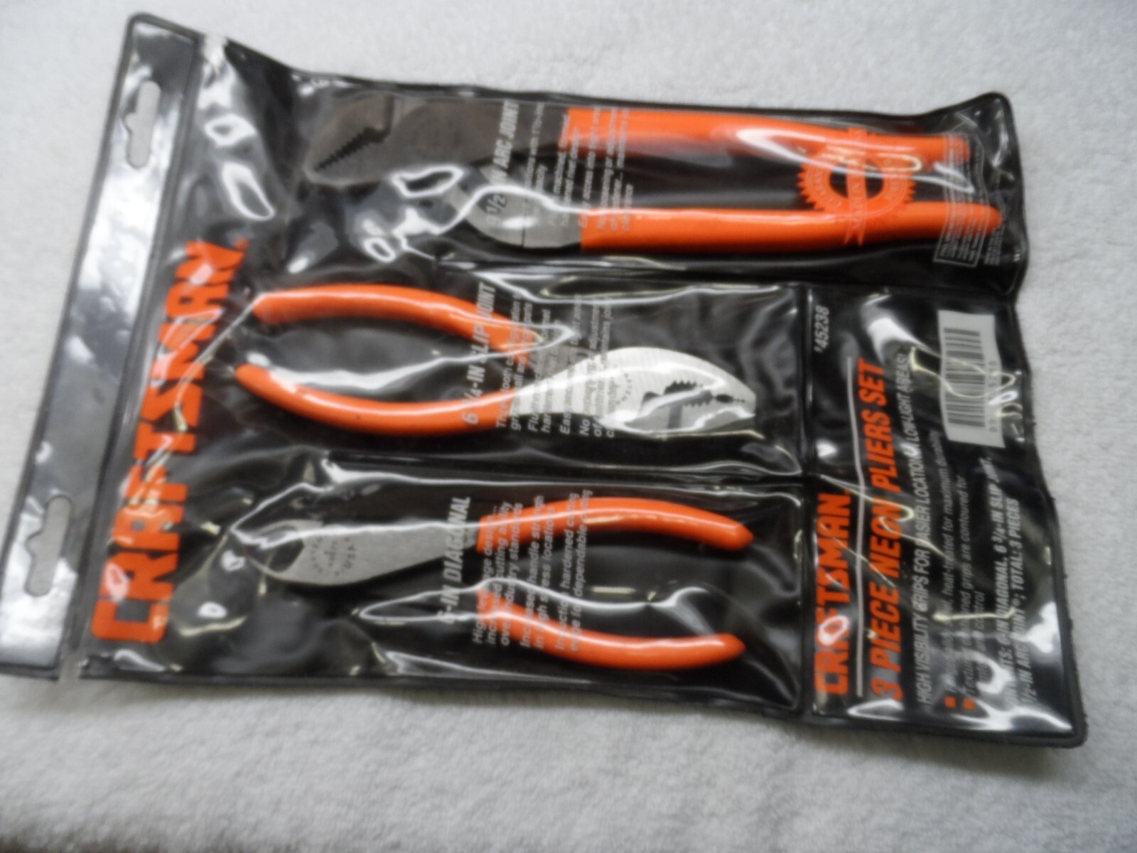 Craftsman Slip Diagonal Arc Pliers Set USA 3 pcs Neon - PN 45238 (orange)