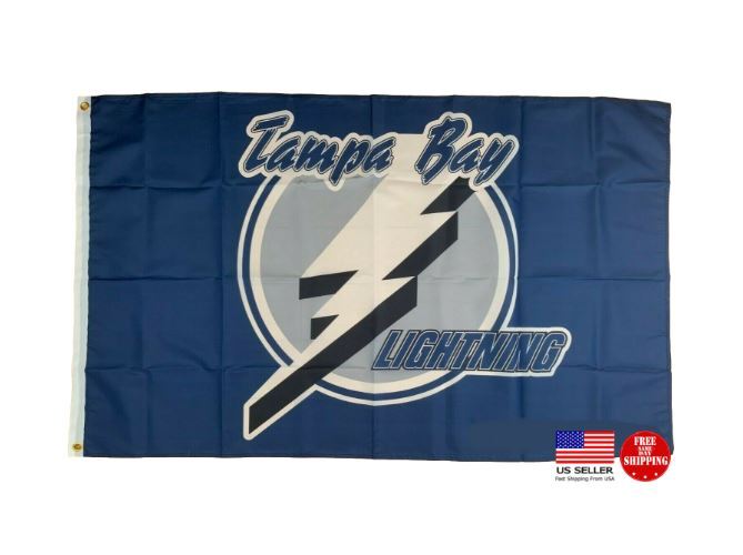 Tampa Bay Lightning 3x5 Flag Large Hockey 3 x 5 Banner Man Cave Flags Bolts