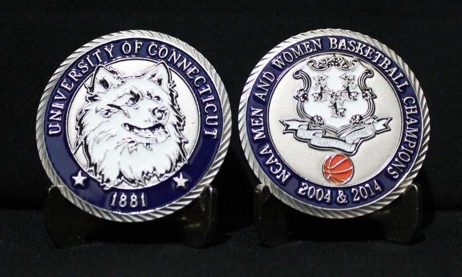 UNIVERSITY OF CONNECTICUT  UCONN COLLEGIATE COLLEGE COLLECTIBLE CHALLENGE COIN