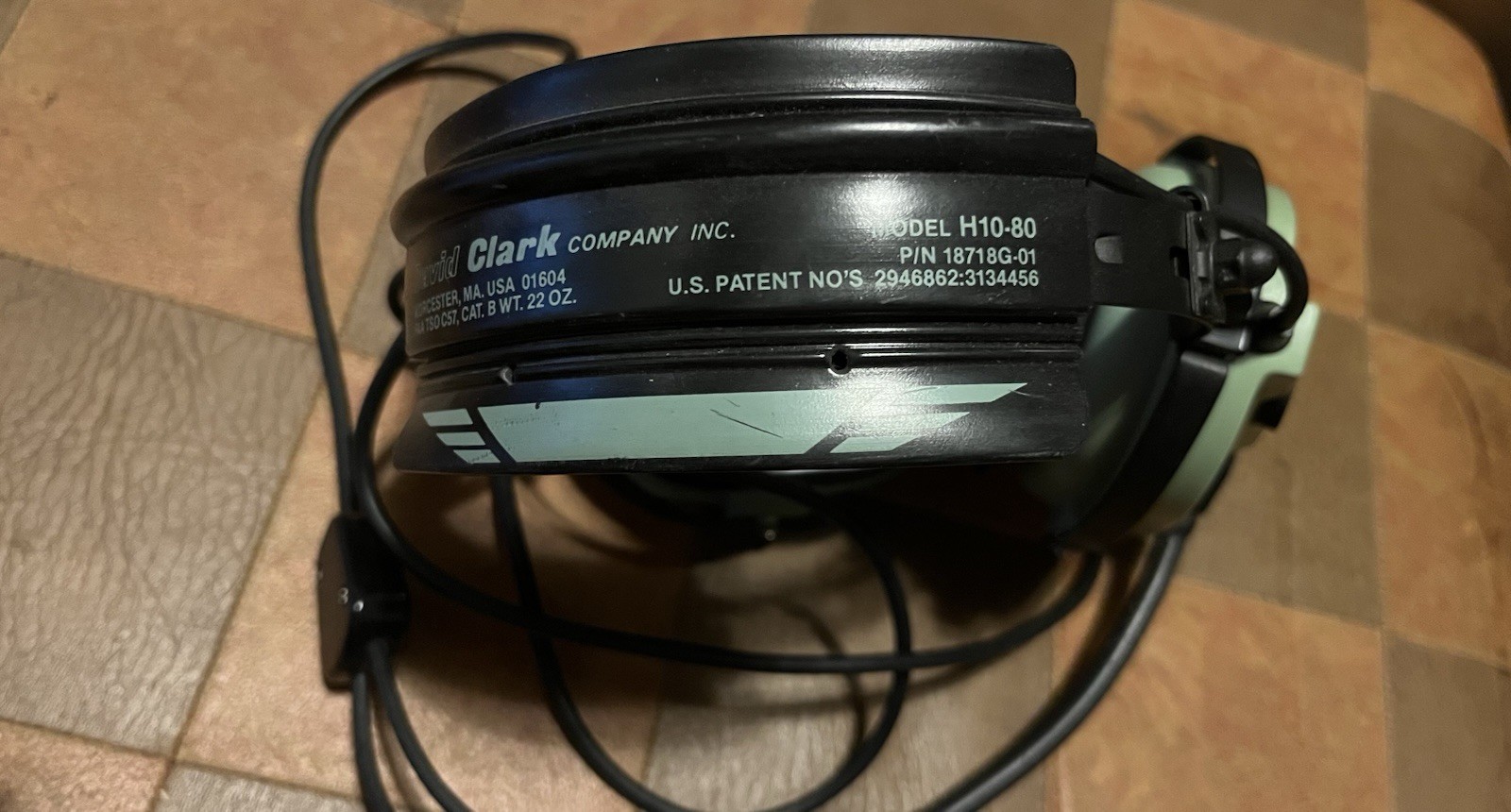 David Clark H10-80 Aviation Duel Plug Headset w/ Mic