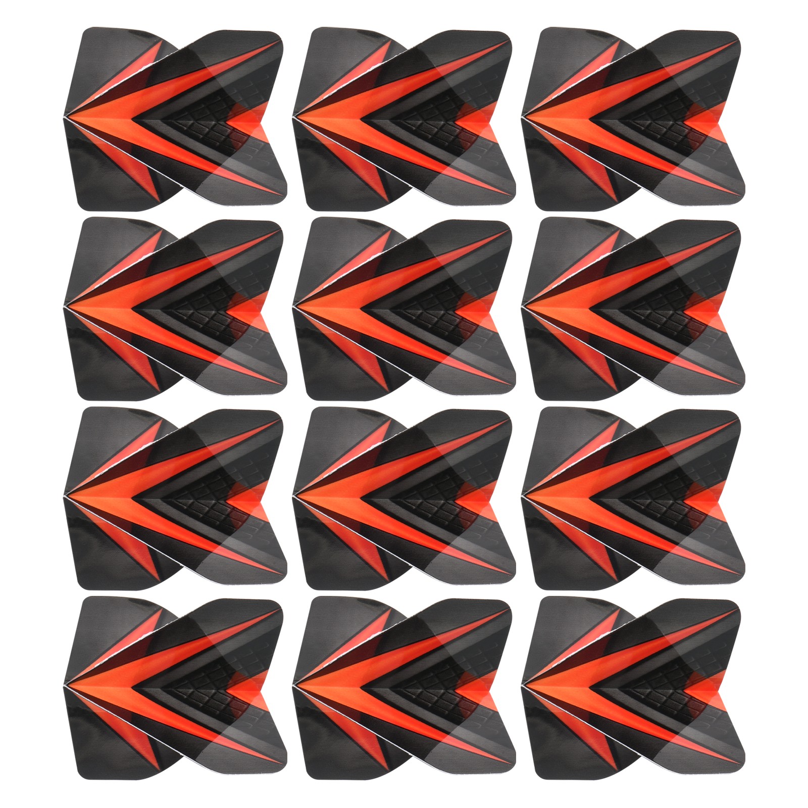 12Pcs Dart Flights,Standard Darts Accessory V Style(Black,Orange)
