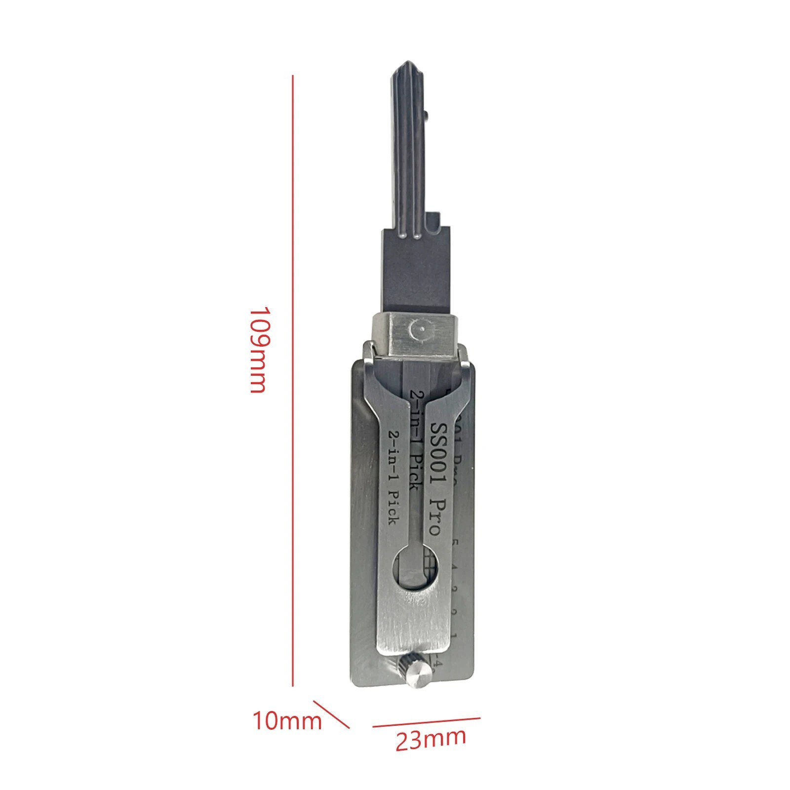 2-in-1 Stainless Steel Key Decoder SS001 PRO Lock Decoder Repair Tools-Free Ship