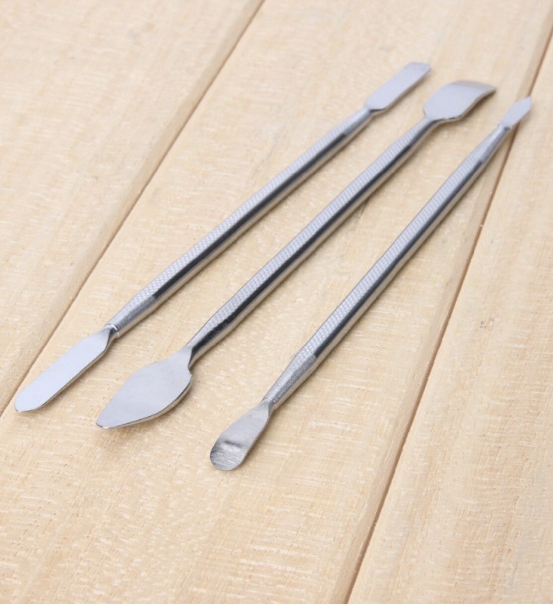 3 Pcs Stainless Steel Cosmetic Make up Mixing Spatula Tool for Palette Nails Set