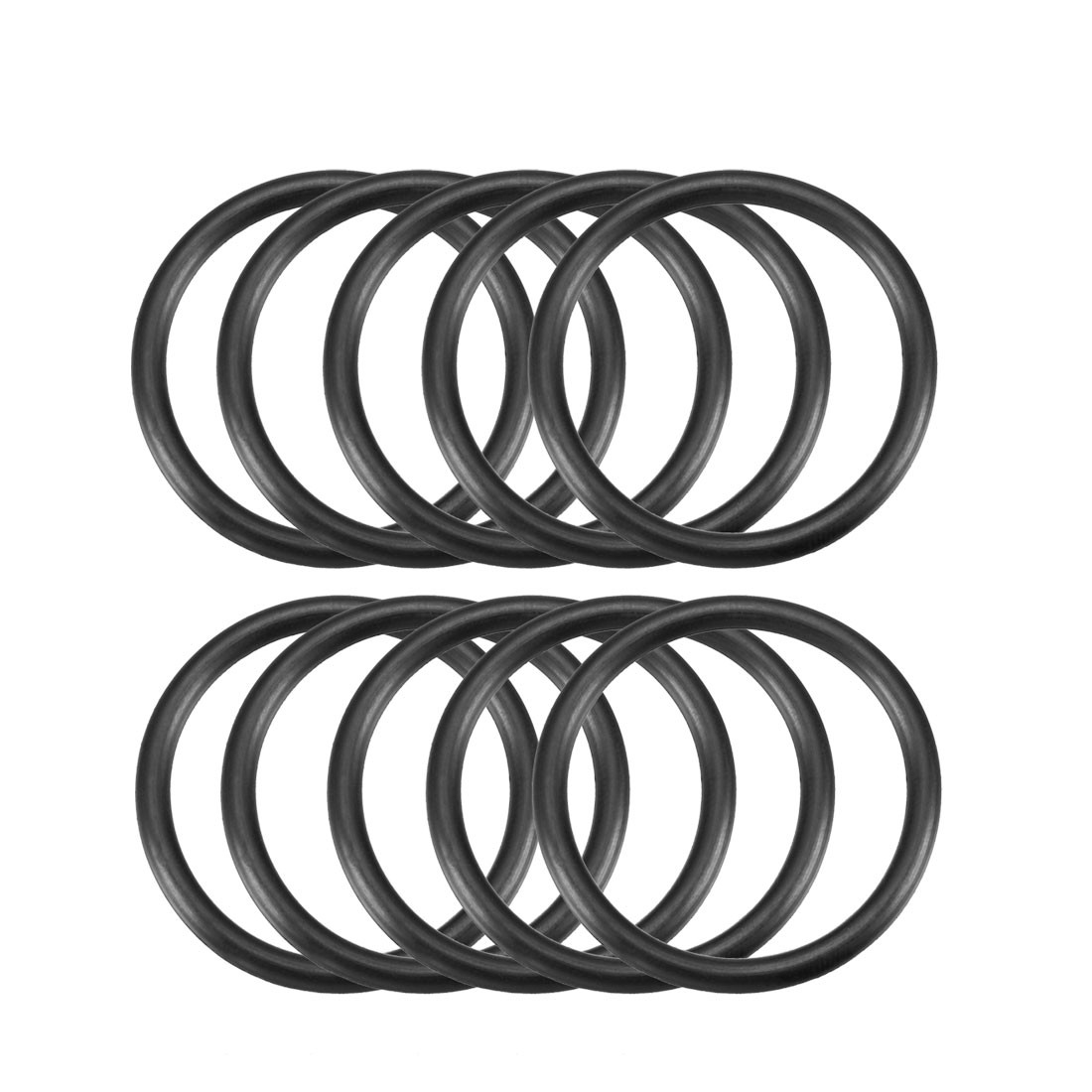 10Pack 30mm Inner Dia 3mm Thick Rubber O-ring Oil Seal Gaskets Black