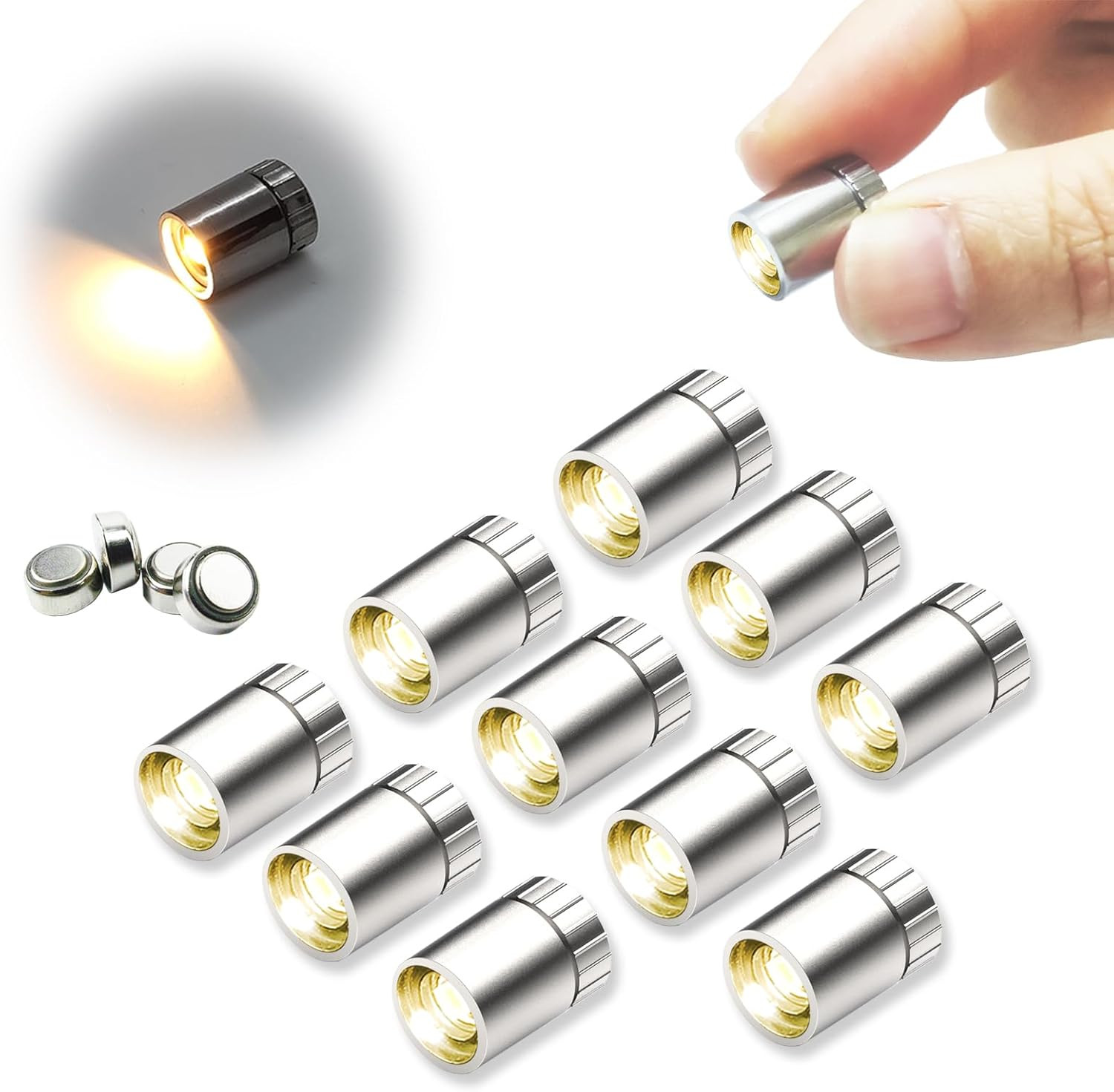 10 Pcs Miniature Led Lights,Tiny Lights for Hand Craft/Diy,Miniature Lights Batt