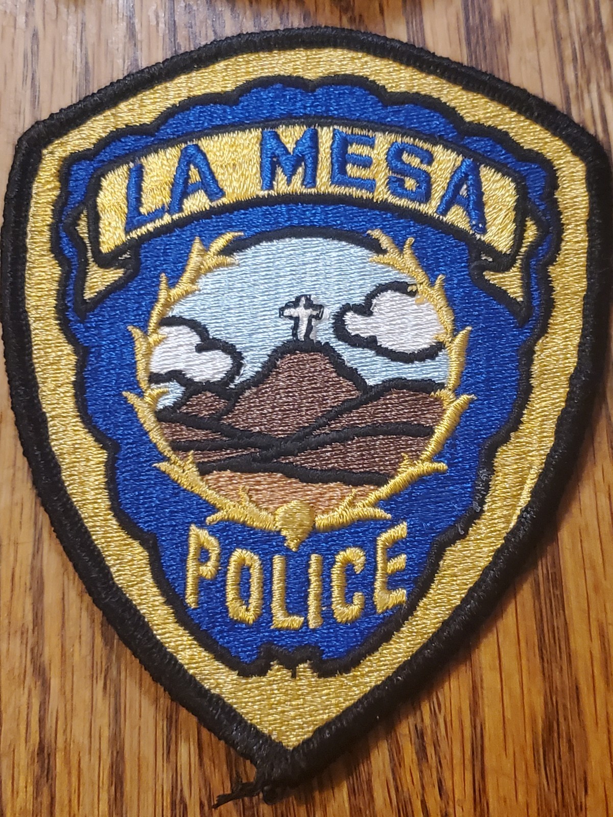 Obsolete shoulder patch of the La Mesa Police Department in...