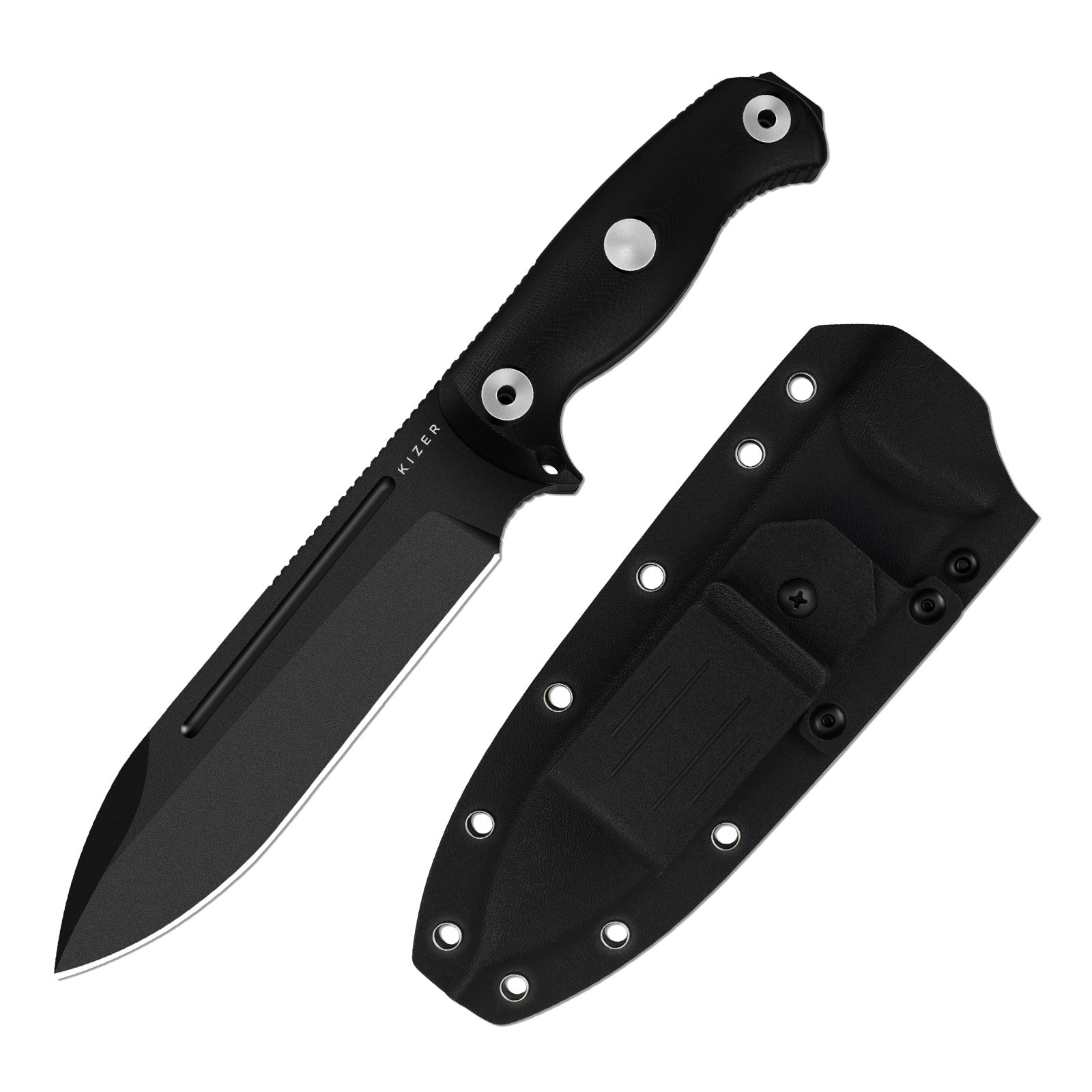 Kizer Drop Bear Fix 7 Fixed Knife 1095 Blade G10 Handle Survival Big Size 1103A2