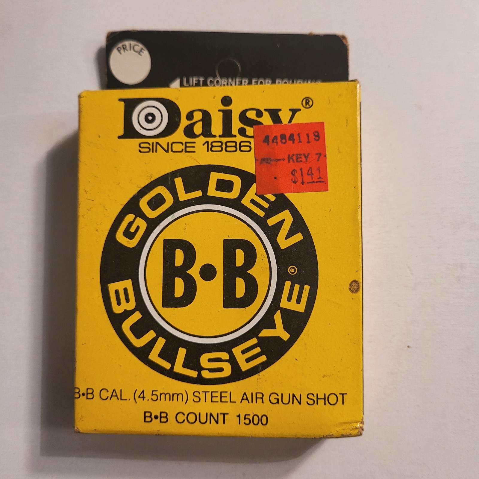 Daisy Golden Bullseye BB s 1500 Count Box Steel BBs Vtg New Old  Stock Unopened