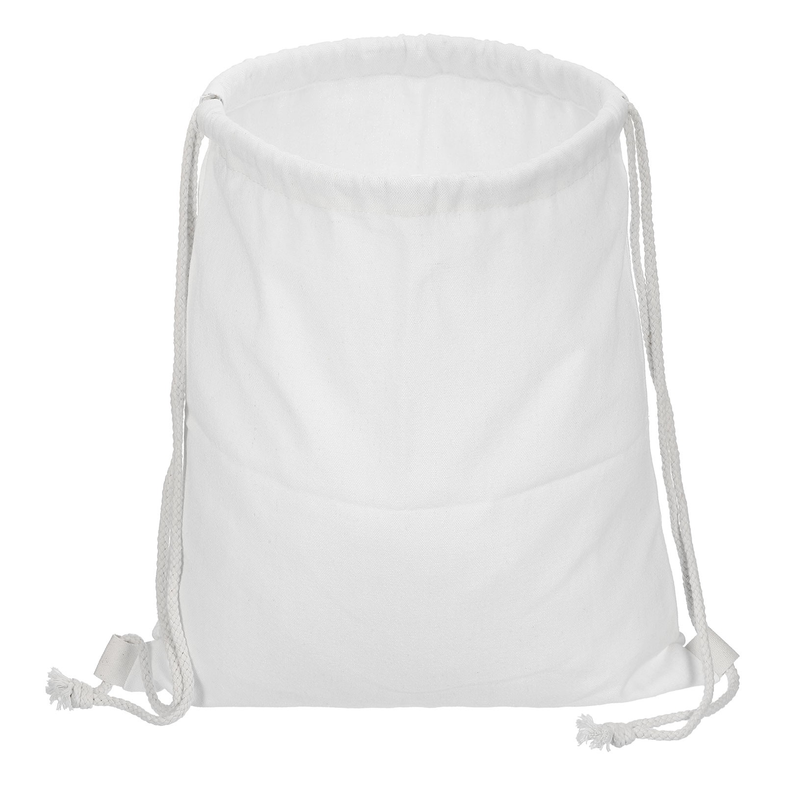 Cotton Drawstring Bags Canvas Drawstring Backpack Sport Gym Bag White